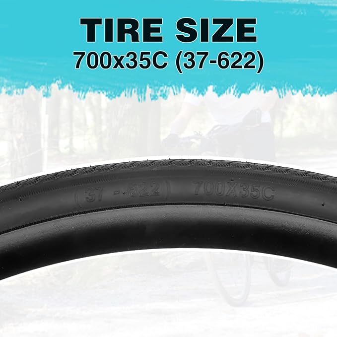 MEGHNA Bike Tire 700C Road Bike Foldable 700 x 35C Tire for Road Racing Fast Rolling 37-622mm Replacement Tire for Road Bicycle Fixed Gear Bike Gravel Bike Hybrid Bike (700 x 35C - 1 Pack)