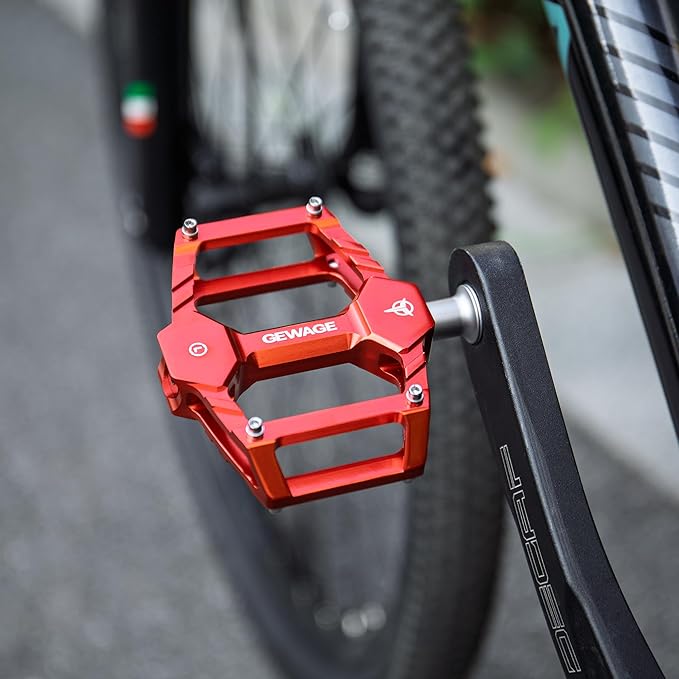 Mountain Road Bike Pedals -Bicycle Flat Pedals Aluminum 9/16" Sealed Bearing- Lightweight Platform for Road Mountain BMX MTB Bike Children's Bicycle