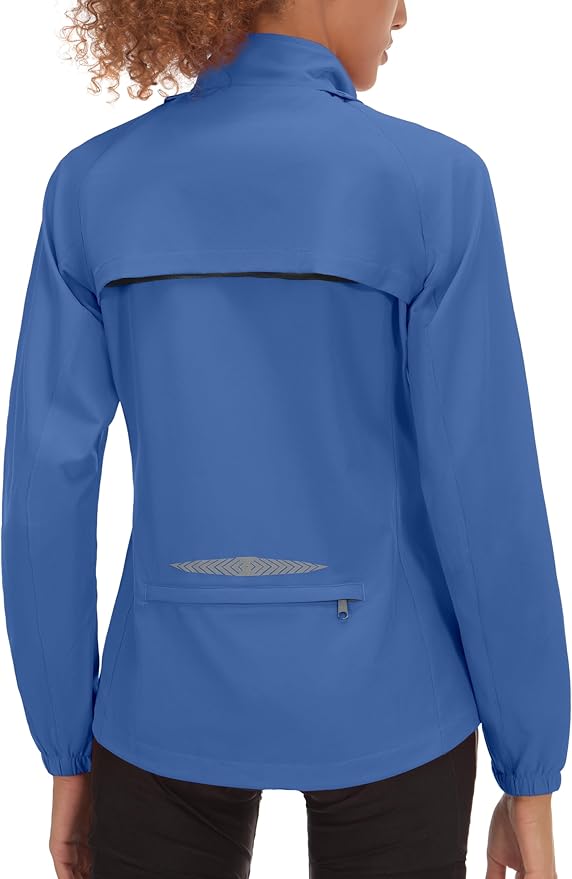 Little Donkey Andy Women's Lightweight Waterproof Cycling Jacket with Removable Sleeves for Biking Running Golf