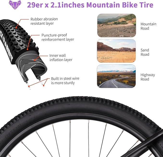 TRIFOX Carbon Fiber Mountain Bike,29er Carbon Mountain Bike with Shimano M6100 Deore Groupset 12-Speed,Carbon Fiber Frame,Hydraulic Fork 130mm Travel,/17/19 inch