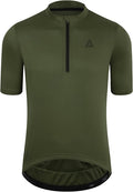 Men's Cycling Jersey Short Sleeves Bike Jersey 1/3 Zipper Solid Color Club Fit, Biking Cycling Shirt Zipper Pocket
