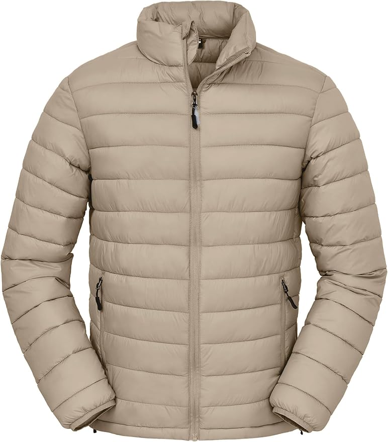Men's Lightweight Packable Puffer Jacket Insulated Warm Winter Jackets Puffy Coat for Ski Hiking Travel