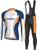 INBIKE Cycling Jersey Men Set Bib Shorts Set Breathable Bike Shirts Quick-Dry Bib Bicycle Jersey Biking Clothing Set
