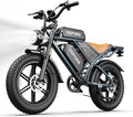 DEEPOWER Electric Bike for Adults,1500W Peak Motor,30MPH Ebike,48V 60AH Battery, 120-180 Miles,20" Fat Tire Electric Dirt Bike, Shaman0 7-Speed Ebikes