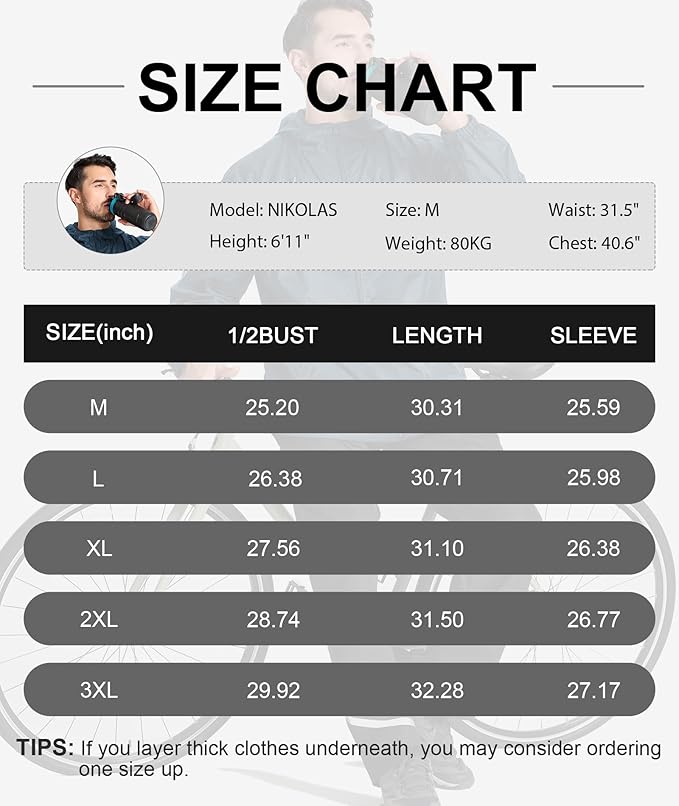 GEEK LIGHTING Rain Jacket Men Lightweight Waterproof Jackets Packable Windbreaker Hooded Raincoat for Golf Cycling Outdoor