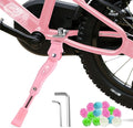 LEICHTEN Kickstand for Kids Bike Center Mount for 16 18 20 Inch Adjustable Children's Bicycles Aluminium Alloy Bike Kick Stand Support Storage