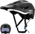 Favoto Adult Mountain Bike Helmet for Men & Women, Magnetic Buckle MTB Helmet with Removable Visor, Lightweight for Commuting & Off-Road Cycling