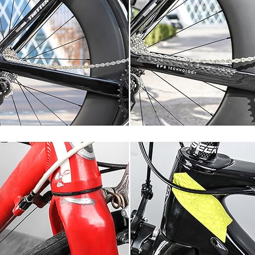 5PCS Chain Stay Protector, MTB Silicone Chain Stay Frame Protector Bicycle Frame Protector Down Tube Safe Protection Against Scratches & Damage (112 * 65mm)