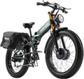 2026 Upgraded Dual Motors AWD Electric Bike for Adults 5000w/3000W/1500W Motor Dirt Ebike 40MPH/30MPH 52V/48V 30Ah/20Ah Battery Up to 90 Miles Long Range 26" Fat Tire Bicycle for Commute Mountains