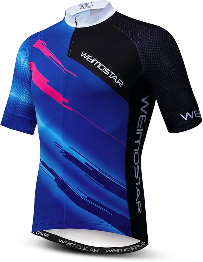 New Pro Full Zipper Men's Cycling Jersey Short Sleeve Riding Shirt USA