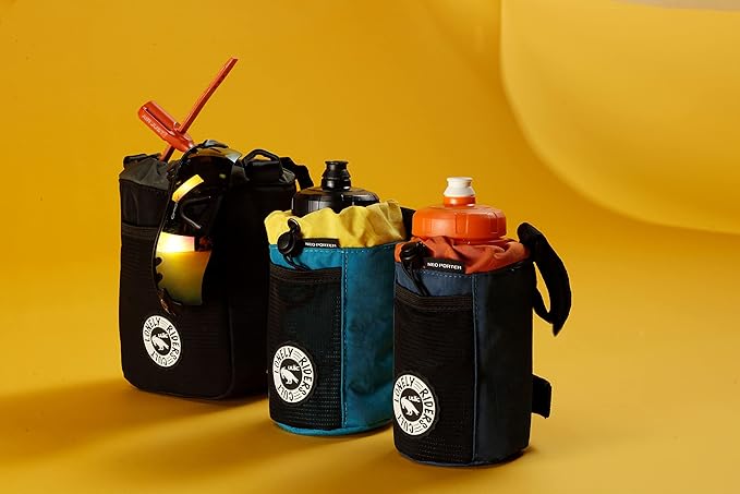 ULAC NEO PORTER C-HOLD Bike Feed Bag for Top Tube, Handlebar, Stem and Saddles (Navy-Orange, Small)