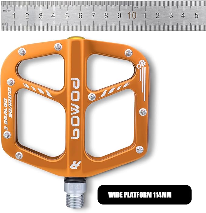 Bike Pedals 9/16" Lightweight Non-Slip Bicycle Platform Pedals - Fits Most Adult Bikes & Mountain Bikes &MTB, Road Bikes and Slip-Resistant Design
