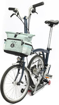 Rhinowalk Handlebar Bag for Brompton Folding Bike, 6.5L Expandable Front Bag with Quick Release Mount, Multiple Pockets, Shoulder Strap & Rain Cover (Duck Egg Blue)