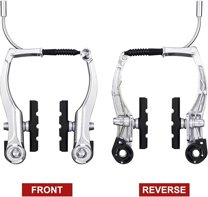 Universal Mountain Bike Brakes Set - 2 Pairs, Replacement for Most Bicycles, Includes 2 Pieces Brake Cables, Gear Shift Cable Wire, End Caps, End Ferrules