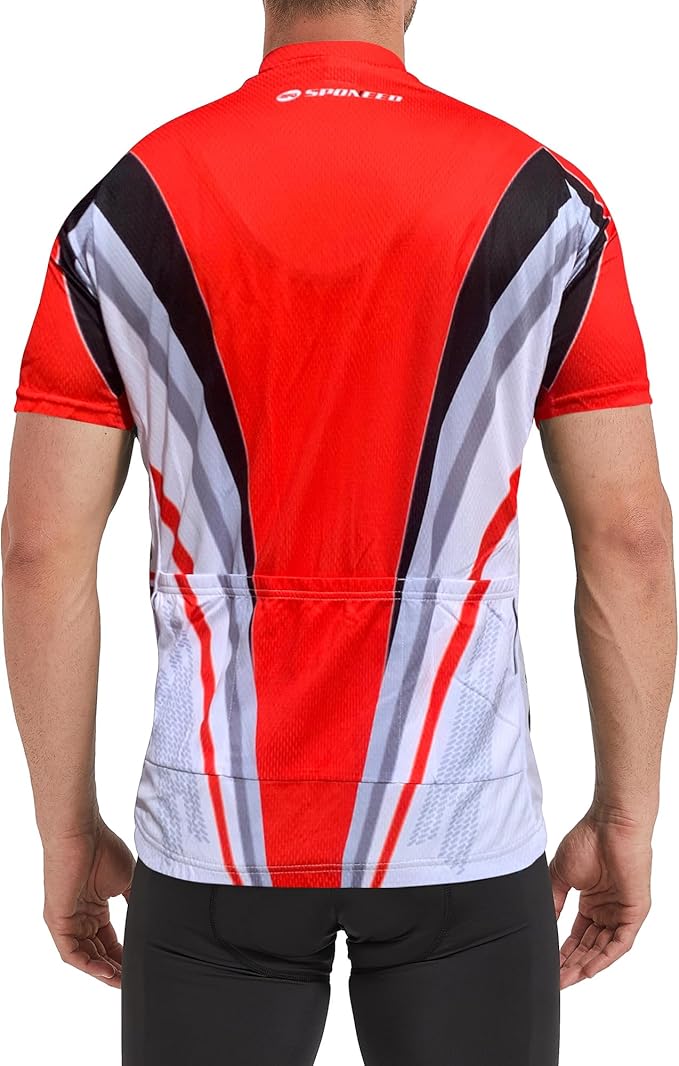 Men Bike Jersey Short Sleeve Road Cycling Shirts Biking Tops Moisture Wicking