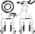 V Bike Brakes,Complete Universal Bicycle Brakes,Include V Brakes,Bike Brake Cable,Bike Brake Levers-Tool Wrenches,for Most Mountain Bikes and Road Bikes