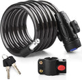 Bike Lock, [4ft/1.2m] Diyife Bike Cable Locks with 2 Keys, Weatherproof Heavy Duty Bicycle Lock Cable Anti-Theft Security Cable with Mounting Bracket for Motorcycle, Scooter, Ebike