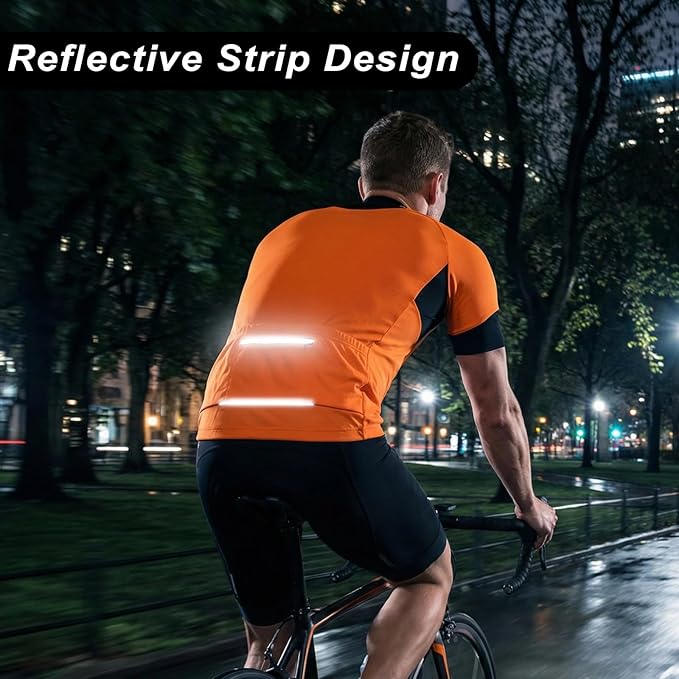 Cycling Jersey Men Bicycle Shirt Short and Long Sleeve MTB Road Biking Jersey with Pockets