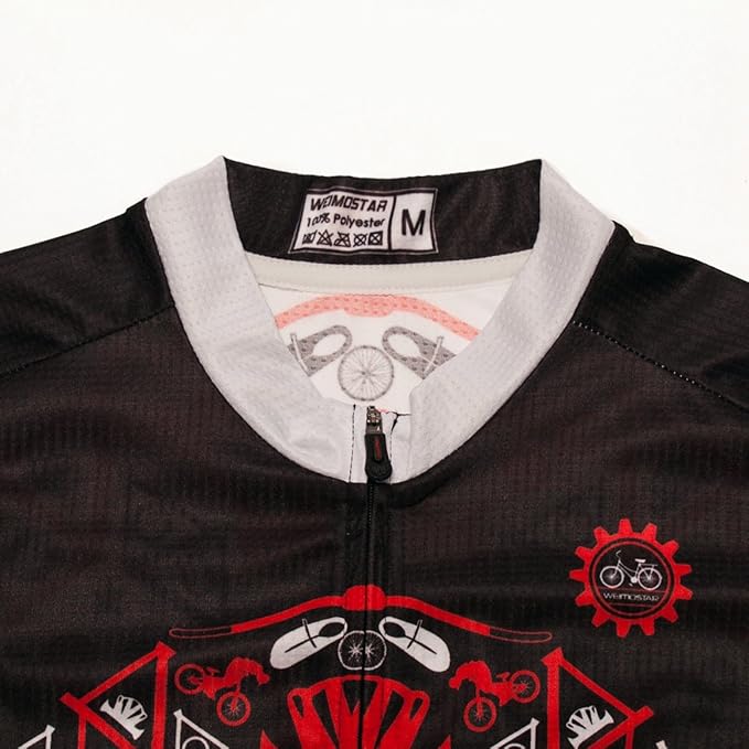 Cycling Jersey Men Full Zip Bike Shirt Racing Top Bicycle Clothing