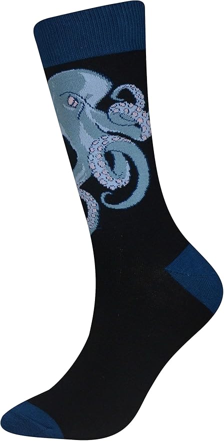 Cansok Men's 2/4 Packs Fun Crazy Novelty Dress Crew Socks