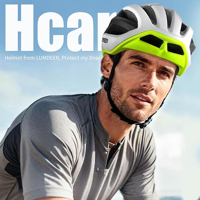 LUMDEER Adult Bike Helmet for Men and Women-Magnetic Taillight, Magnetic Clasps, Lightweight Shockproof, CPSC Safety Certified for Aerodynamic Road Cycling, Mountain Biking & Cyclocross Helmet