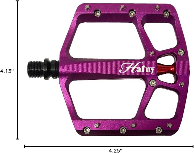 Hafny Aluminum Bike Pedals, CNC machined, Wide Sturdy Platform, HF-1400