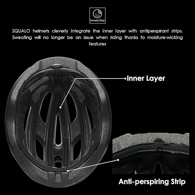 SQUALO Oscar Aerodynamic Bike Helmet, Lightweight 250g Road Cycling & Triathlon Helmet for Men Women, Wind Tunnel Tested with CFD Optimization, Adjustable Dial & 22 Vents for Speed & Cooling
