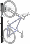 Life Finds Vertical Wall-Mounted Bike Rack with Mechanical Lift, Easy Bicycle Storage, Black, LF-EBR1
