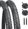 26x1.75 Bike Tires 2PCS, HUIOK 26 Inch Replacement Kits Bicycle Tires with 2 Tubes and 2 Levers