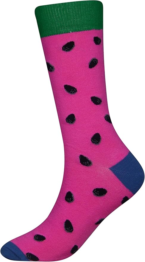 Cansok Men's 2/4 Packs Fun Crazy Novelty Dress Crew Socks
