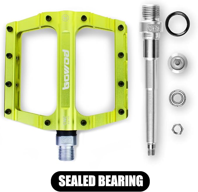 Bike Pedals 9/16" Lightweight Non-Slip Bicycle Platform Pedals - Fits Most Adult Bikes & Mountain Bikes &MTB, Road Bikes and Slip-Resistant Design
