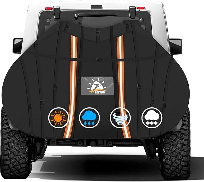 Zettum Bike Cover for Transport 1 Bike - 600D Travel Bike Covers for Bikes on Rear Bike Rack Waterproof & Heavy Duty, Outdoor Full Bicycle Rack Cover for Single Bikes on Car Hitch Storage