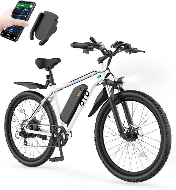 28 MPH Electric Bikes for Adults 1600W Peak Motor EBike 26 inch 90 Miles Max Range Mountain Ebikes with 48V Removable Battery Electric Bicycle with Front Suspension 7 Speed E Bike