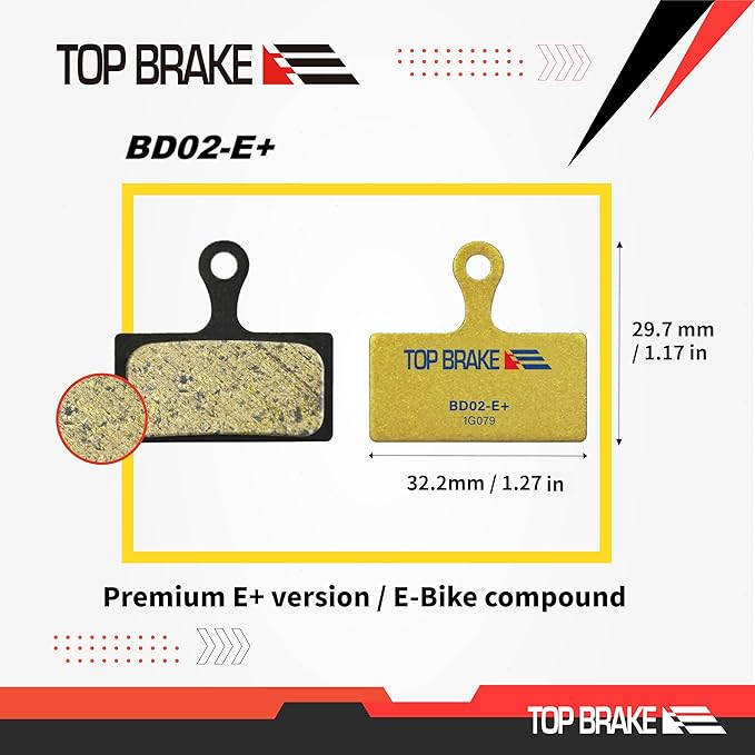 TOP BRAKE Disc Bike Brake Pads Compatible with Shimano XTR M9000/9020 Deore XT M785/ M8000 | MTB/eMTB/Gravel/Cross Country(XC)/Trail/All Mountain/Cycling