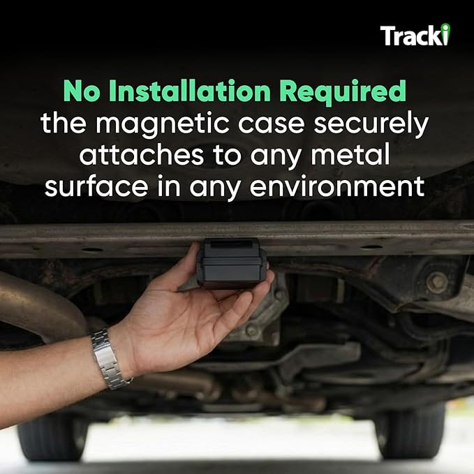Tracki Waterproof Magnetic Mini Box and 3500mAh Battery Extender - Compatible with Tracki Universal GPS Tracker for Vehicles