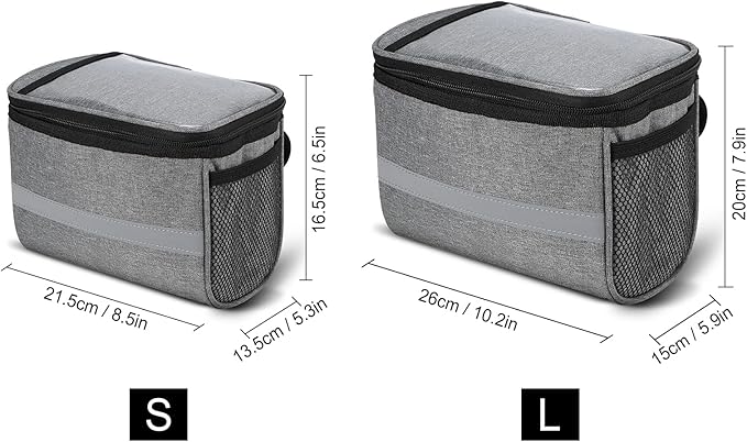 Lixada Bike Frame Bag Bicycle Handlebar Bag Bicycle Bag Bike Front Tube Bag Bike Pannier Bag Bike Baskets Bag with Reflective Stripe