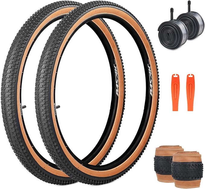 ZUKKA Bike Tire 20/24/26/27.5/29 x 2.125 Bike Tire 2 Pack Mountain Bike Tire Folding Replacement Tire for MTB Mountain Bike, Kids