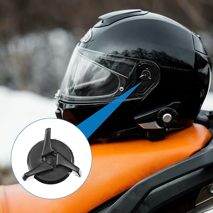 12 PCS Motorcycle Helmet Visor Screws, Helmet Visor Screws with 12PCS Rubber Washers Helmets Visors Replacement Set Helmets Fixing Screw Motorcycle Helmet-Accessories for Motocross, Black