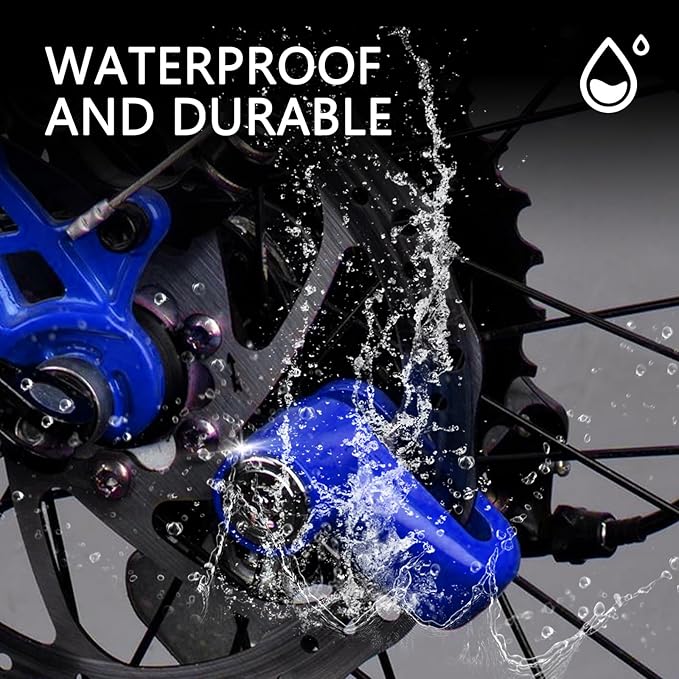 2 PCS Disc Brake Locks, Heavy Duty Bike Lock, Anti-Theft Security Wheel Disc Lock, Universal for Motorcycles Bike Scooter (Blue)