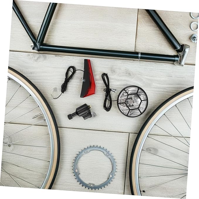 SUPVOX Led Bikes Light Kit Front Rear Turn Signal Friction Power for Mountain Bikes Ebike Boys and Girls Night Riding