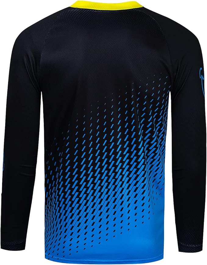 JPOJPO Men's Mountain Bike Jersey Long Sleeve MTB Off-Road Racing Downhill Motocross Shirts Quick Dry&Moisture-Wicking Tops