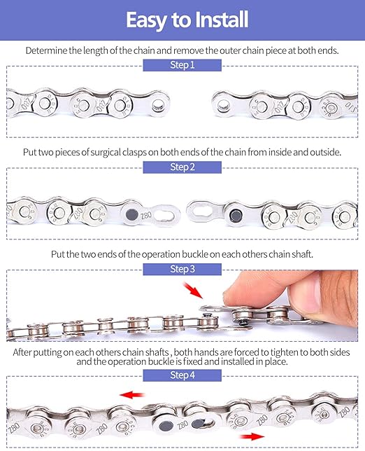 9 Speed Bike Chain, Bike Chain for Road Mountain Racing Cycling
