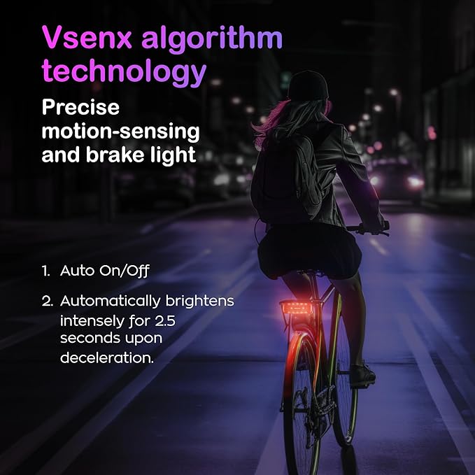 Auto-Sensing Rear Light G4R, USB Rechargeable, 240HRs, Precise Brake Sensing for Cargo Rack, Large Reflector, 50/80mm Screw Mounted, Easy Release, Made in Taiwan