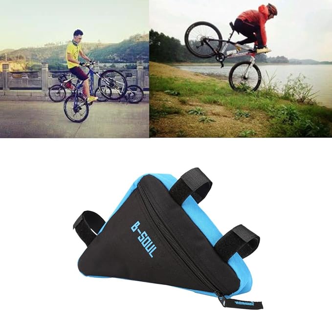 Triangle Bag Waterproof Frame Front Tube Pouch Bag Ox Quick Release Front Saddle Cycling Top Tube Triangle Tool Bag (Black) Bobilife Triangle Frame Bag Front Triangl