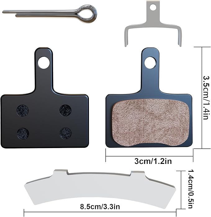 Ceramic Bike Brake Pads Set Compatible for Tektro Shimano TRP Deore Br-M575 B01s Mt200 M525 M515 T615 T675 M505 M495 M486 M485, Mountain MTB Ebike Brake Pads[4 Pieces Brakes+1 Adjusting Tool]