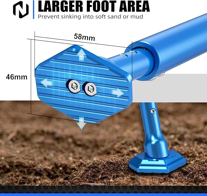 NICECNC Blue Dirt Bike Adjustable Kickstand Aluminum Compatible with Sherco 125-500 SE-R/SEF-R 2012-2024