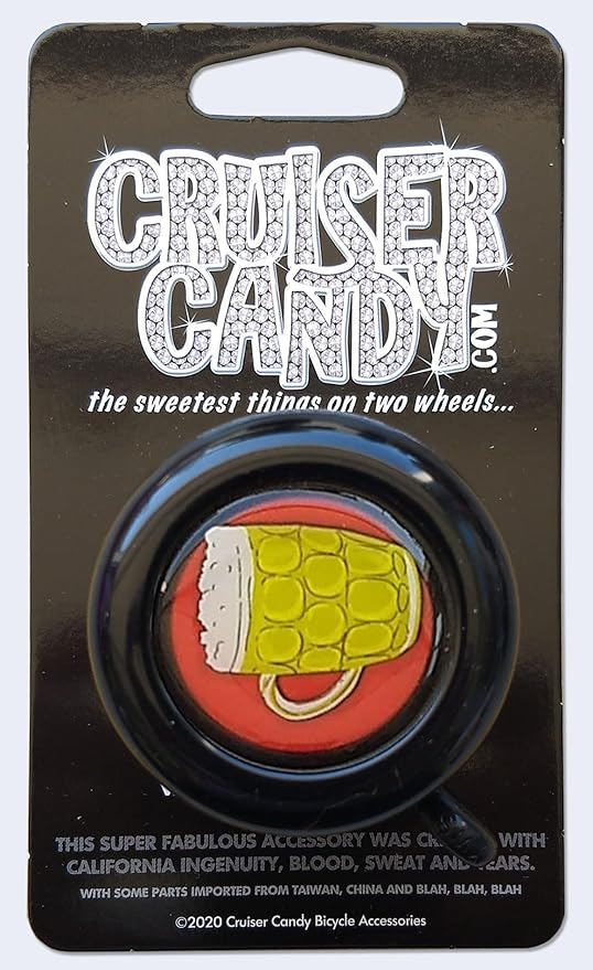 Cruiser Candy Fashion Bicycle Bell, Steel Ringer Nice Sound Bike Bell, Cute Stylish with Classic Bell Ring Tone