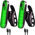 2 Pack USB Rechargeable LED Bike Tail Light Bicycle Rear Cycling Night Essential Reflector Seat Back Safety Lamp Waterproof Bright Warning Flash MTB Light for Men Women Kids
