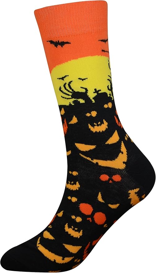 Cansok Men's 2/4 Packs Fun Crazy Novelty Dress Crew Socks