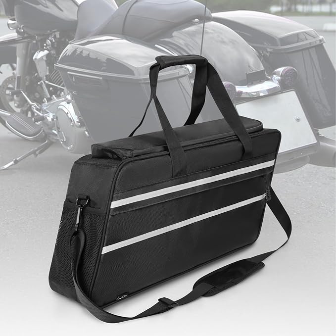 Motorcycle Saddlebag Cooler Liner Bag, Insulated Saddle Bag Compatible with 1993-2024 Harley Touring Electra Glide Road Glide Street Glide Road King with Detachable Shoulder Strap, 1 Bag